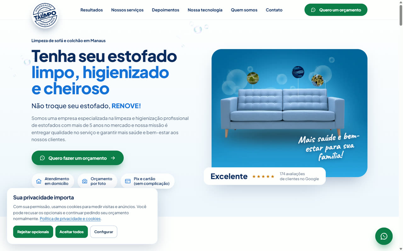 Site Tá Limpo Manaus
